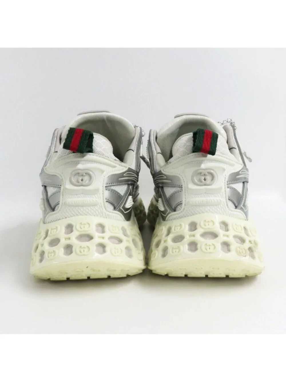 Gucci T Cube Sneakers Demetra Mesh 7.5 Gray White Low